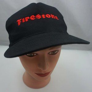Firestone Hat Black Stitched Snapback Baseball Cap